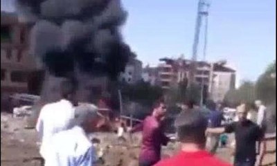 Elazığ'daki patlama anından hemen sonrası kamerada