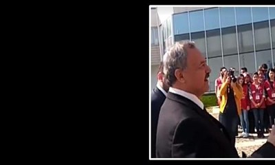 AKP'li başkan konuşması sırasında 'İzmir Marşı' çalınınca böyle tepki verdi