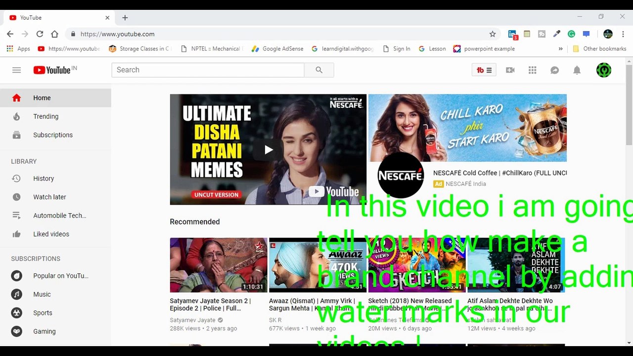 How to do branding by adding some Water marks in our Videos in youtube (part 7)