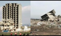 300 kilo dinamitle yıkılmayan 13 katlı bina kendiliğinden çöktü