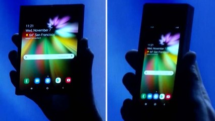 삼성전자, 폴더블폰 일부 공개...내년 출시 / YTN