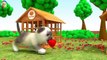 Learn Colors Cartoon Gorilla Milk Bottle Feeding Puppy Cartoon learning 3D video
