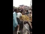 This is what happening on the name of religion! Feeling sorry for this young man who is trying to make a living by selling bananas.