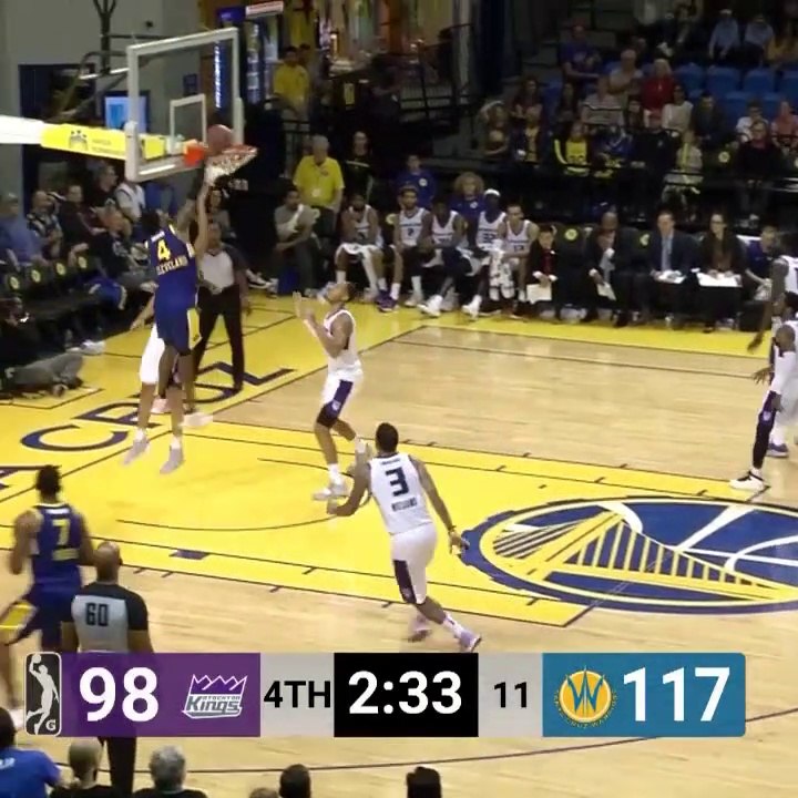 Antonius Cleveland Throws Down Insane Reverse Slam For S.C. Warriors, Astonishing Warriors' Steph Curry