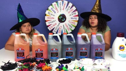 MYSTERY WHEEL OF SLIME CHALLENGE HALLOWEEN EDITION!