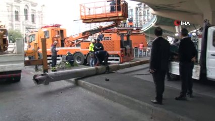 Aksaray'da yaşanan kazanın ardından Tramvay seferleri 10. 40 itibari ile normale döndü