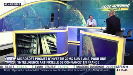 Microsoft promet d'investir 30 millions de dollars sur 3 ans pour une "intelligence artificiellle de confiance" en France - 08/11