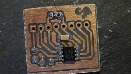 Surface mount soldering on an ATTINY13 breakout