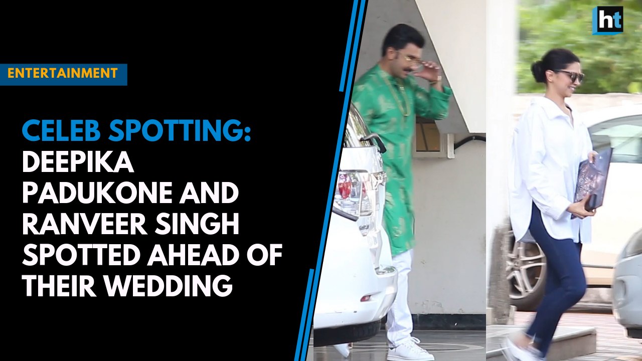Deepika Padukone and Ranveer Singh spotted ahead of their wedding