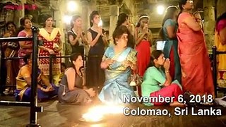 Members of Sri Lanka's Tamil community celebrated the Hindu festival of Diwali on Tuesday.