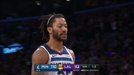 Rose has big night but misses last second chance to beat Lakers