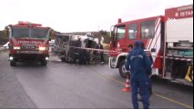Hadımköy’de Trafik Kazası! Hafiyat Kamyonu Devrildi: 1 Ölü
