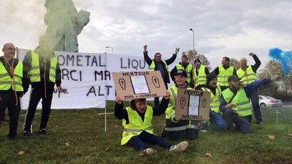 La manifestation des salariés d'Eurométal à Colmar