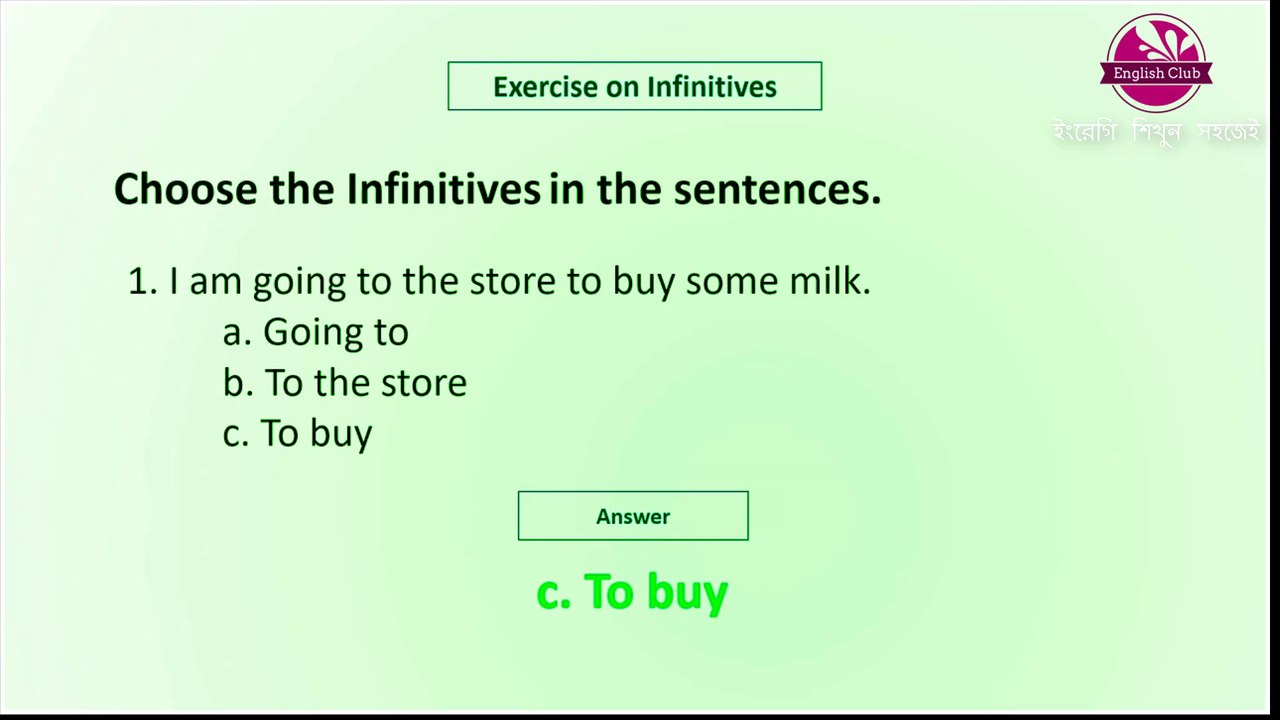Infinitives  এবং participles কাকে বলে_ With examples and exercise! l English club - ইংরেজি শিখুন সহজেই