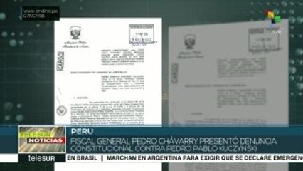 Fiscal general de Perú presenta denuncia contra expresidente Kuczynski