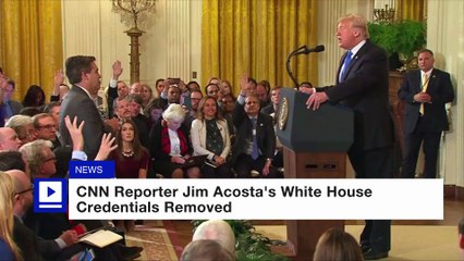 CNN Reporter Jim Acosta's White House Credentials Removed