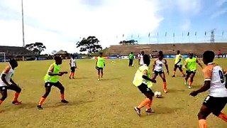 MATCH BUILD UPThe two teams are warming up. Zambia Vs CameroonKickoff: 13:00 hours