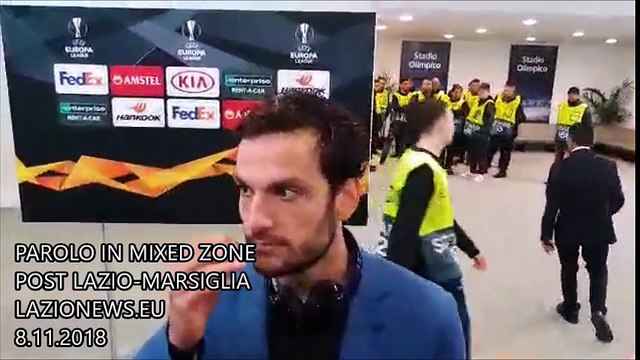 Parolo in mixed zone post Lazio-Marsiglia