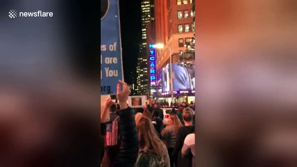 NYC protesters call for protection of Mueller investigation in Times Square