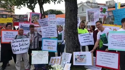 Groups protest against Penang development projects