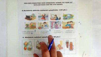 6. Sınıf İNGİLİZCE 1. Dönem 1. Yazılı Soruları ve Çözümü 2019 (%99 Çıkabilir  )