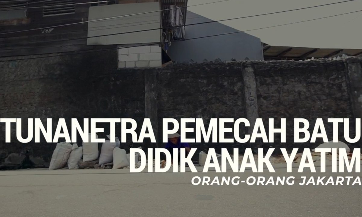 Tunanetra Pemecah Batu Sekolahkan 75 Anak Yatim dan Dhuafa