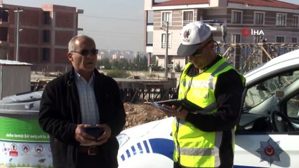 Drone'lu polislerden 74 sürücüye 19 bin lira ceza