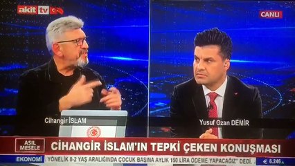 Cihangir İslam'dan  Akit TV sunucusuna: Siz sokakta mıydınız 15 Temmuz gecesi?