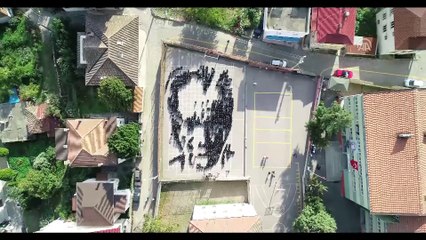 Öğrenciler Atatürk silüeti oluşturdu - ORDU