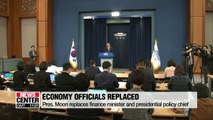 Pres. Moon replaces Finance Minister and chief presidential policy chief amid glum economic situation
