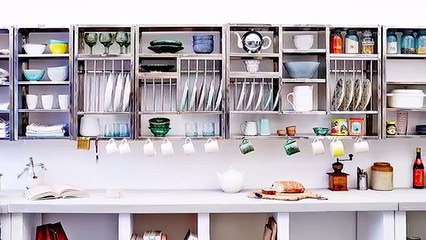 Home Interior Design  & Kitchen wall rack designs &  kitchen cabinet
