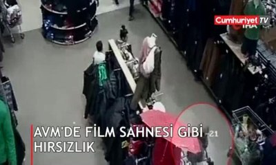 AVM’de film sahnesi gibi hırsızlık