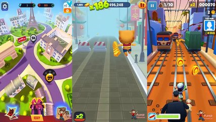 Miraculous Ladybug & Cat Noir VS Talking Tom Gold Run Vs Subway Surfers Marrakesh