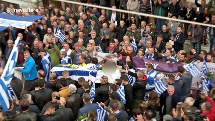Crowds flock to funeral of ethnic Greek man slain in Albania