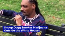 Snoop Dogg Smokes Marijuana Outside the White House