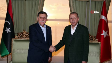 Cumhurbaşkanı Erdoğan, Libya Başkanlık Konseyi Başkanı Al-Sarraj’ı kabul etti