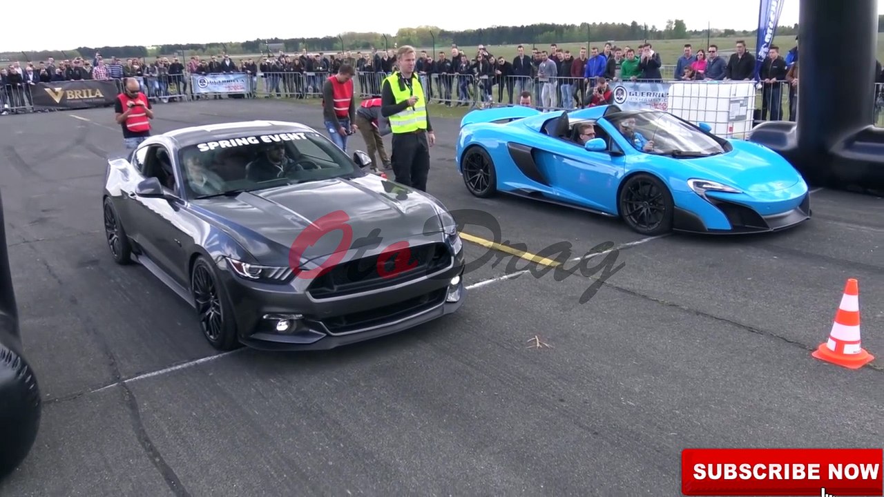 McLaren 675LT vs Ford Mustang GT vs Audi RS7 Super Drag Race