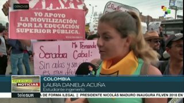 Universitarios colombianos exigen más presupuesto a la educación