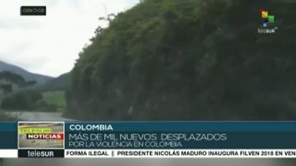 Colombia: más de un millar de nuevos desplazados por violencia