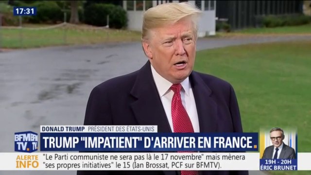 Commémoration du 11 novembre: Donald Trump l'assure de nombreux dirigeants du monde entier vont s'y rendre, en particulier après avoir appris que les États-Unis seraient présents