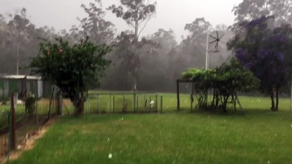 Giant Hail Come Crashing Down