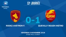 J13 : Rodez Aveyron F. - Quevilly Rouen M. (0-1), le résumé