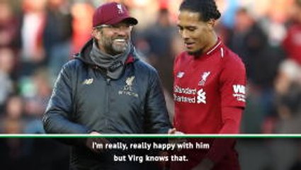 Klopp laughs off van Dijk 'best Premier League defender' tag