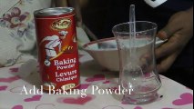 how to make slime with baking powder and glue !! Slime with baking powder and glue