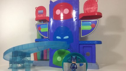 Télécharger la video: PJ Masks Headquarters Catboy Gekko Owlette Romeo Night Ninja Luna Girl || Keith's Toy Box