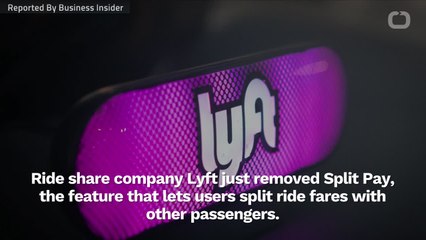 Lyft Removes Split Pay Options