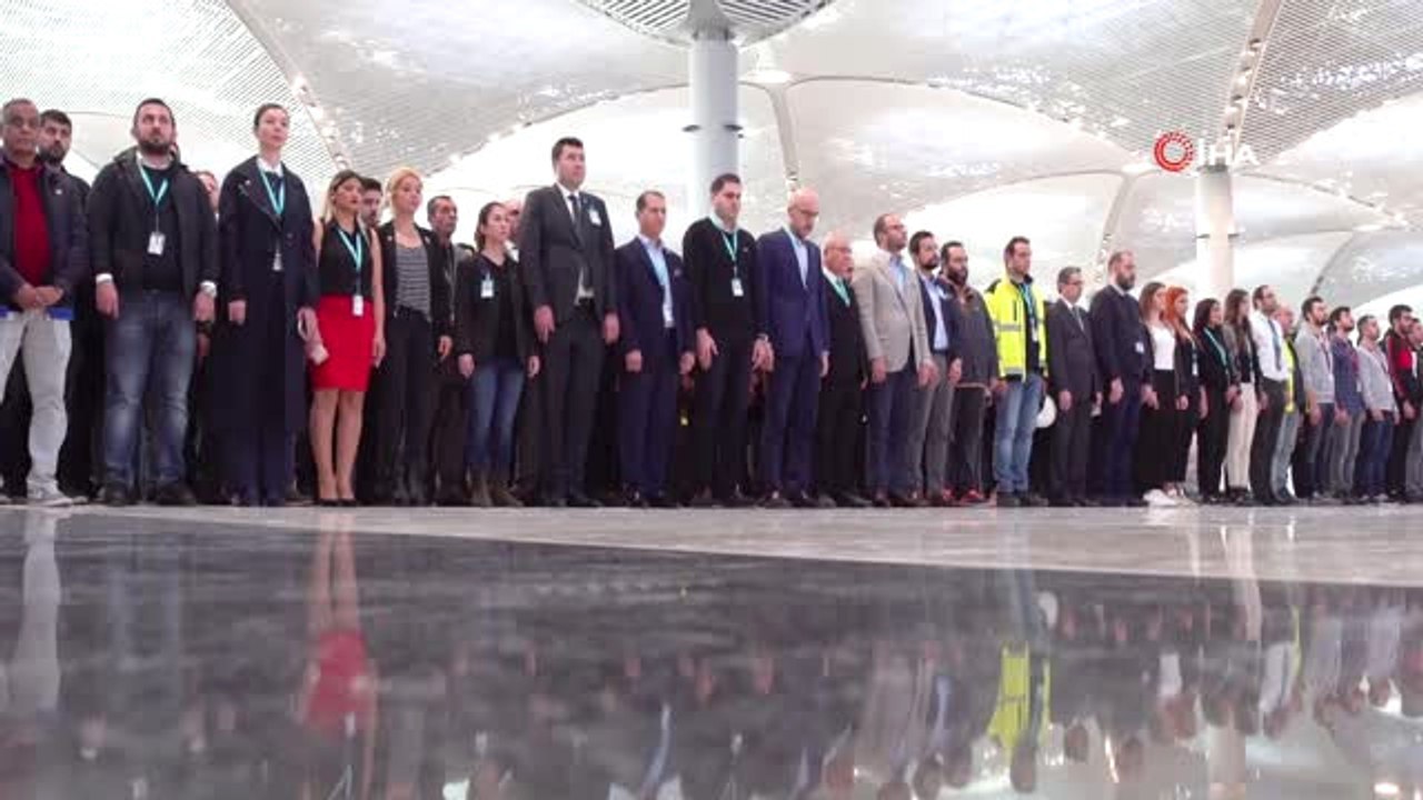 İstanbul Havalimanı'nda Atatürk'ü Anma Töreni Havadan Görüntülendi