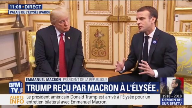 Macron: Je partage l'avis du président Trump, nous avons besoin de partager le financement de la défense