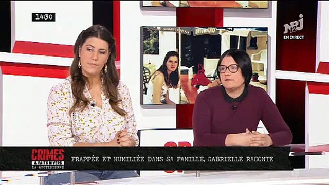 Dans la quotidienne de Crimes et Faits divers sur NRJ12, Gabrielle submergée par l'émotion en racontant les violences de son beau-père