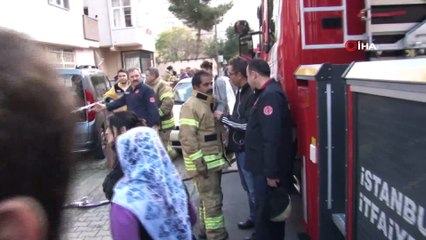 Kartal'da yangın: Baba ve 3 çocuğu dumandan etkilendi